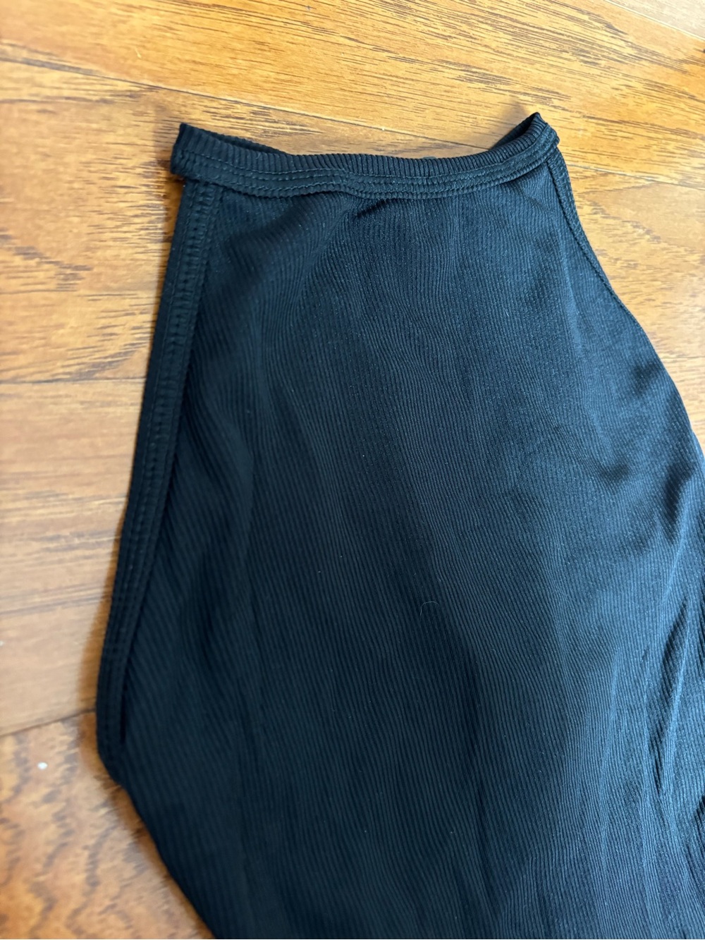 Black Ribbed dance leotard - Picture 3 of 4